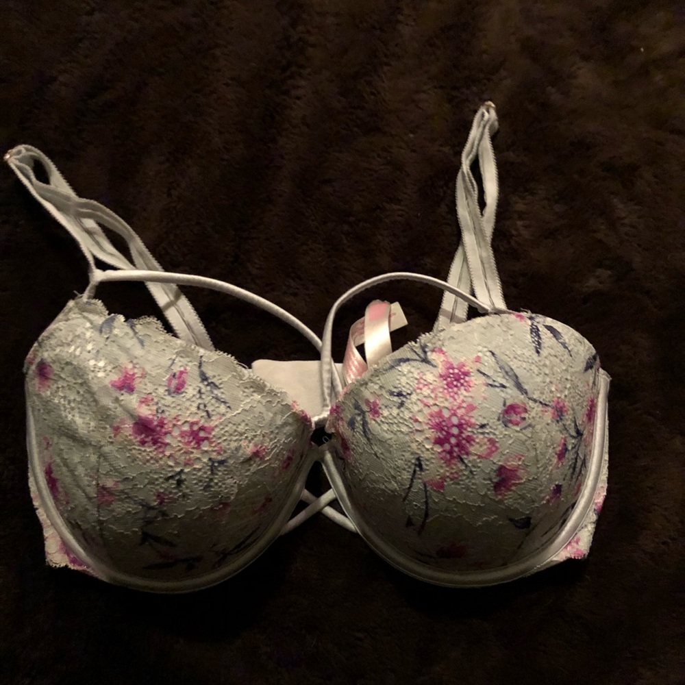 Light blue floral bra